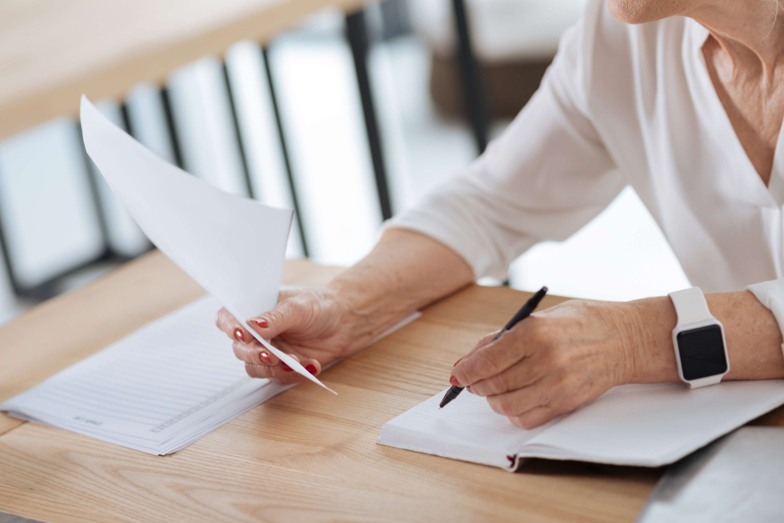 Workplace of a professional experienced businesswoman