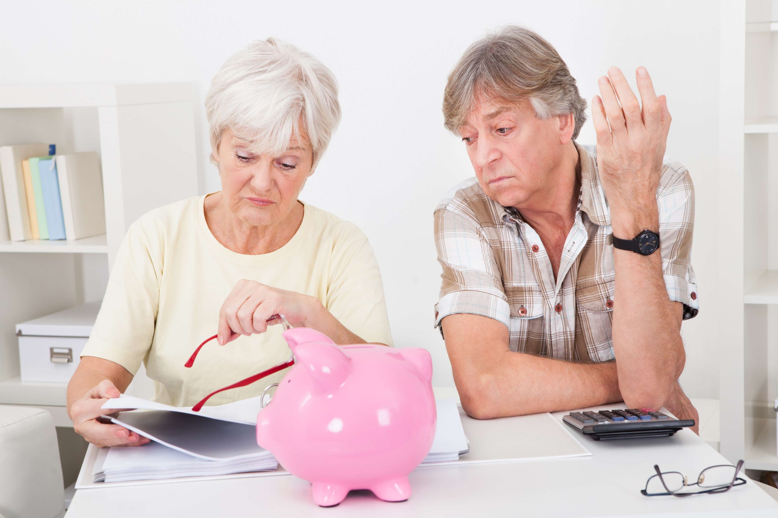 Senior Couple Calculating Finance